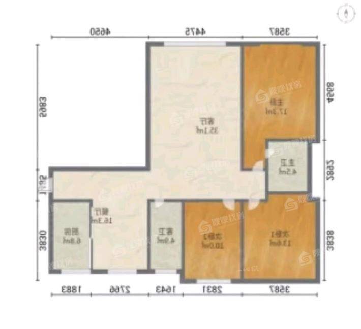 御龙瀚府3室2厅2卫137㎡