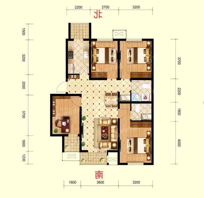 金域华城（金茂府）3室2厅2卫132㎡