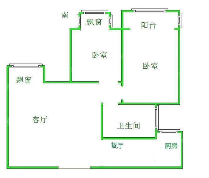 凤凰城（B区）2室1厅1卫69㎡