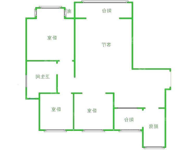 恒大悦府3室2厅1卫107㎡