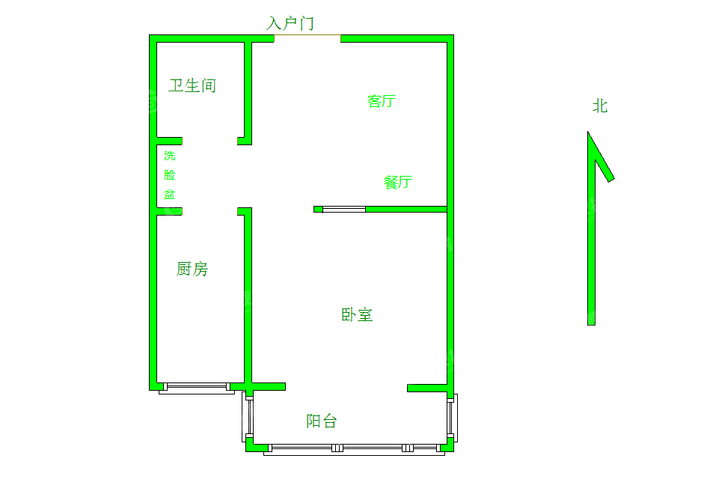 众和凤凰城1室1厅1卫55㎡