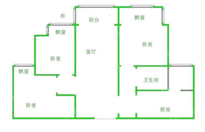 恒大城（商品房）3室2厅1卫113㎡