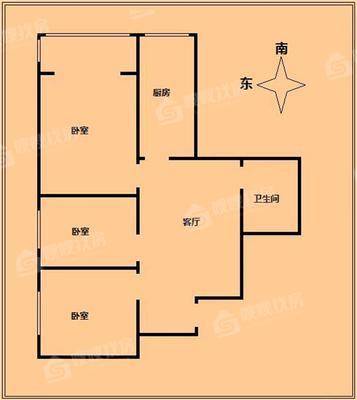 中兴路小区3室1厅1卫74㎡