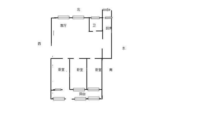 文明小区2室1厅1卫86㎡