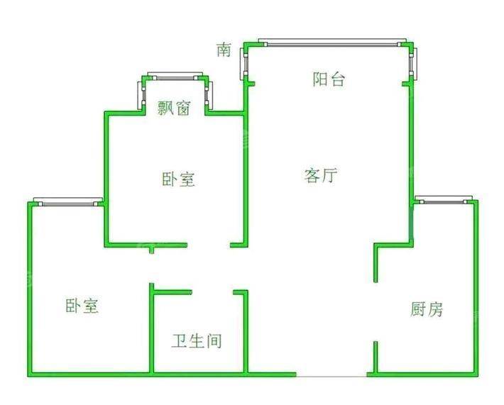 御河新城东区2室2厅1卫84㎡