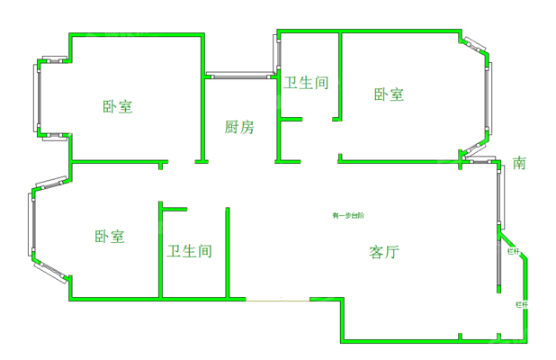 荣盛丽水花庭3室2厅2卫120㎡