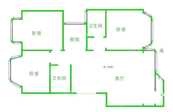 荣盛丽水花庭3室2厅2卫120㎡