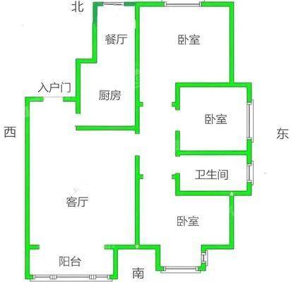 天成明月洲东区3室2厅1卫127㎡