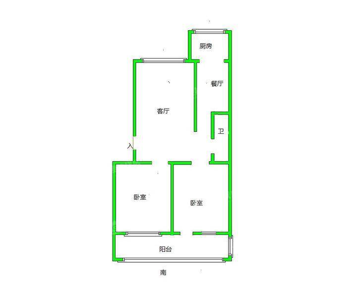 南湖小区工行宿舍2室1厅1卫97㎡