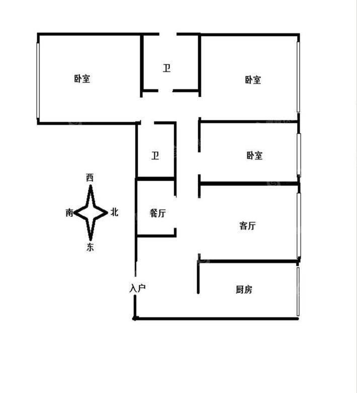 万华小区D区3室2厅2卫123㎡