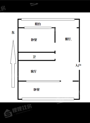 评剧团外贸住宅/综合2室2厅1卫53㎡