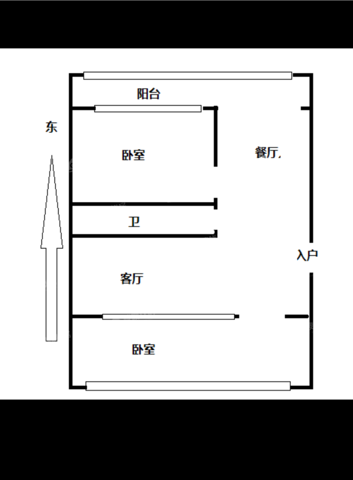 评剧团外贸住宅/综合2室2厅1卫53㎡