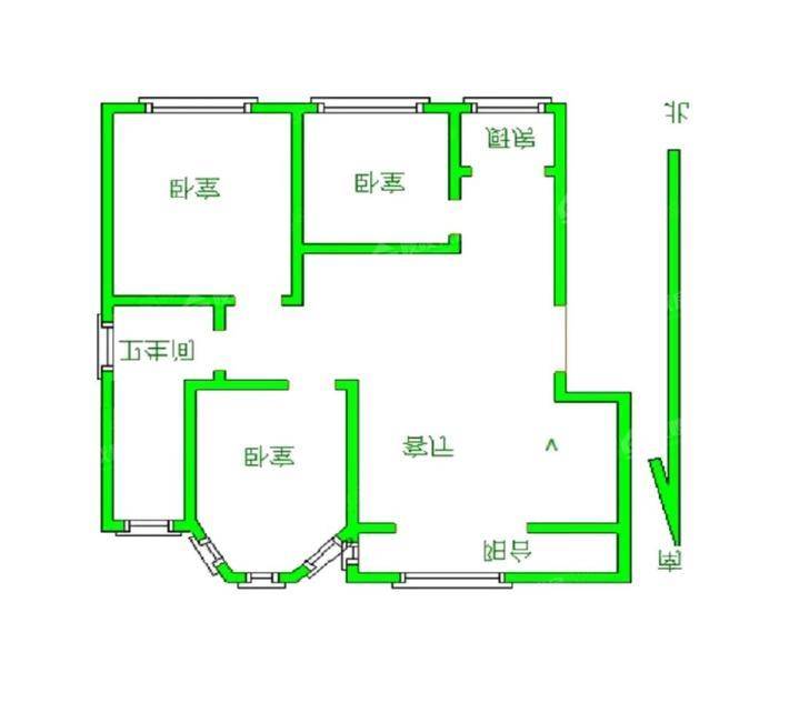 恒顺花园3室2厅1卫108㎡