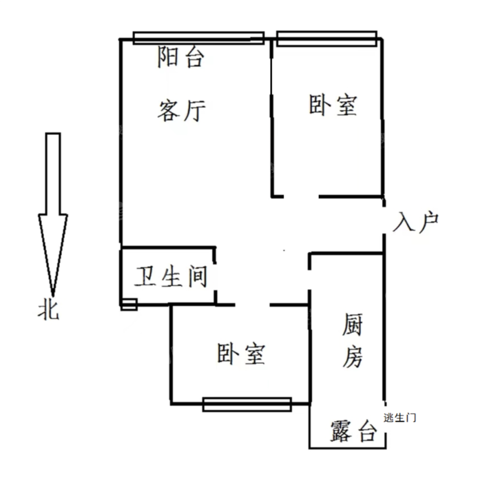 水岸龙庭2室2厅1卫98㎡