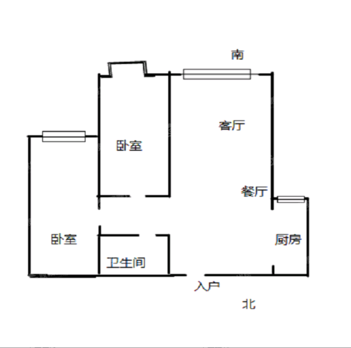 福溪帝苑二期2室2厅1卫80㎡