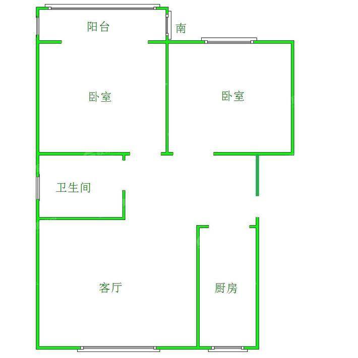 运河小区2室2厅1卫85㎡