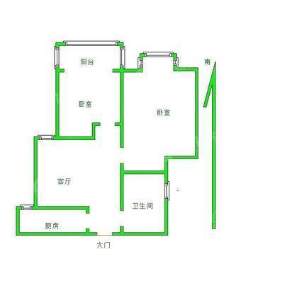 凤凰城（B区）2室1厅1卫62㎡