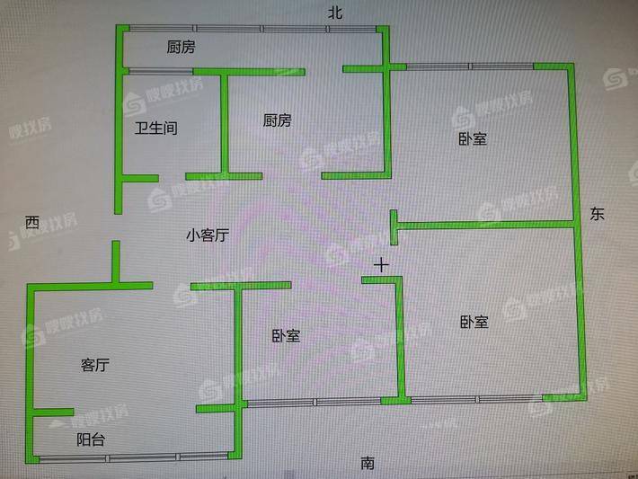 农行小区3室2厅1卫116㎡