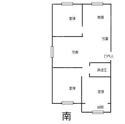 孔雀城B区3室2厅1卫100㎡