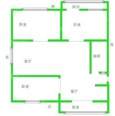 量具厂宿舍3室2厅1卫103㎡