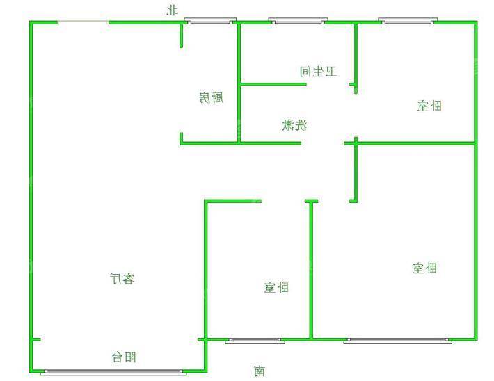 吾悦华府3室2厅1卫110㎡