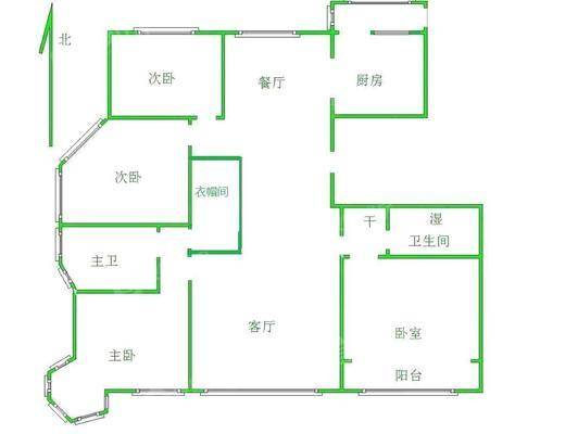 天成郡府西区4室2厅2卫177㎡