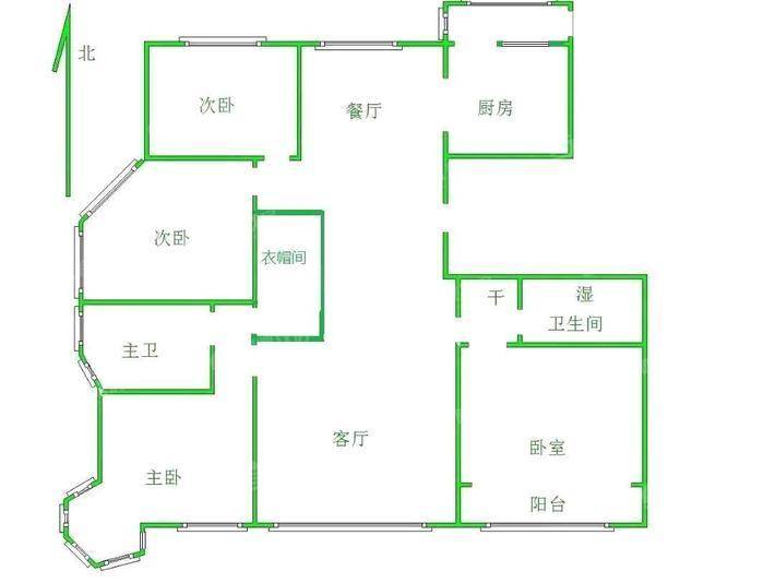 天成郡府西区4室2厅2卫177㎡