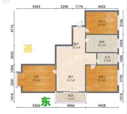 世纪家园3室2厅1卫111㎡