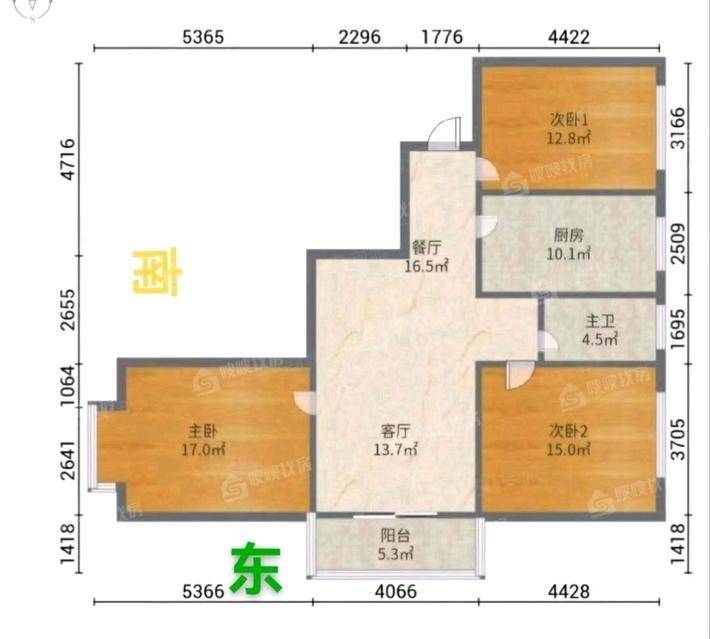 世纪家园3室2厅1卫111㎡