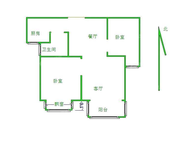 凤凰城（B区）2室2厅1卫84㎡