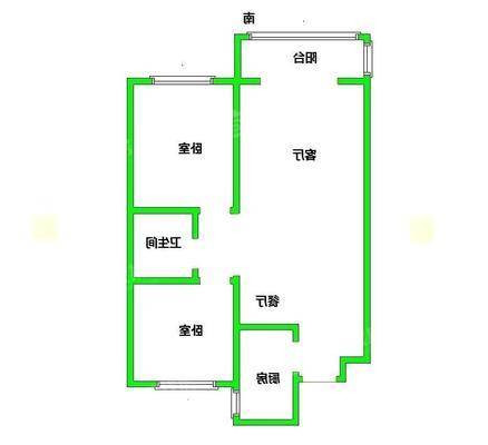 龙岸清华2室2厅1卫90㎡