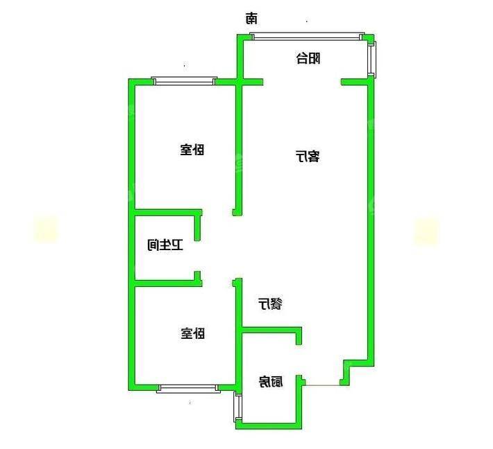 龙岸清华2室2厅1卫90㎡