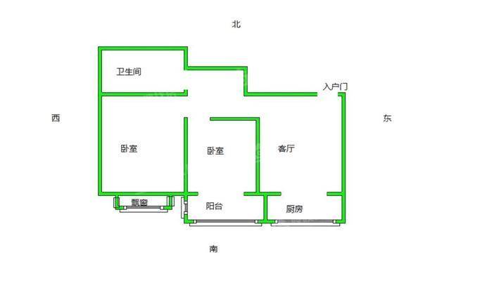 国富中心小区2室2厅1卫75㎡