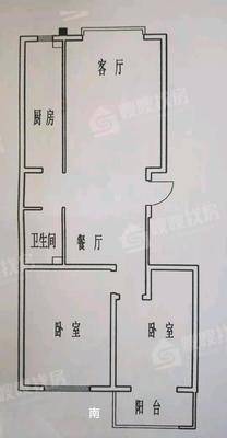 水岸骏景2室2厅1卫106㎡