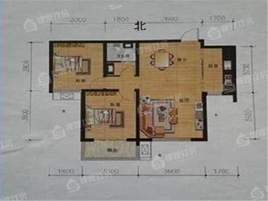 凤凰城（B区）2室2厅1卫90㎡