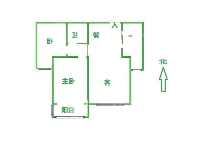 御河新城东区2室1厅1卫95㎡