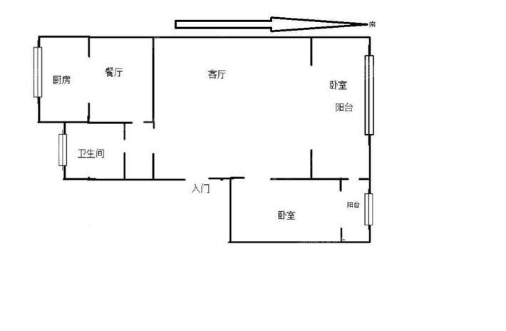 选矿家属楼3室1厅1卫85㎡