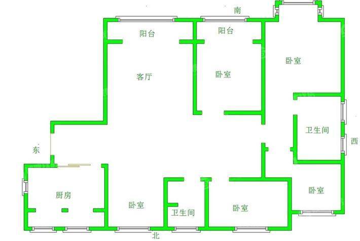 嘉禾一方二期4室2厅2卫199㎡