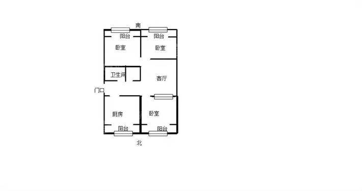 南湖小区3室2厅1卫84㎡