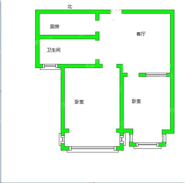 沧运宿舍2室1厅1卫49㎡