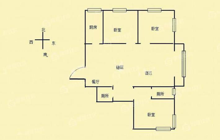 天成首府3室2厅1卫149㎡