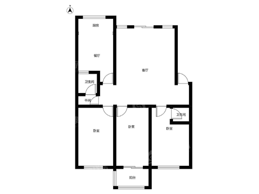 中心家园3室2厅2卫133㎡