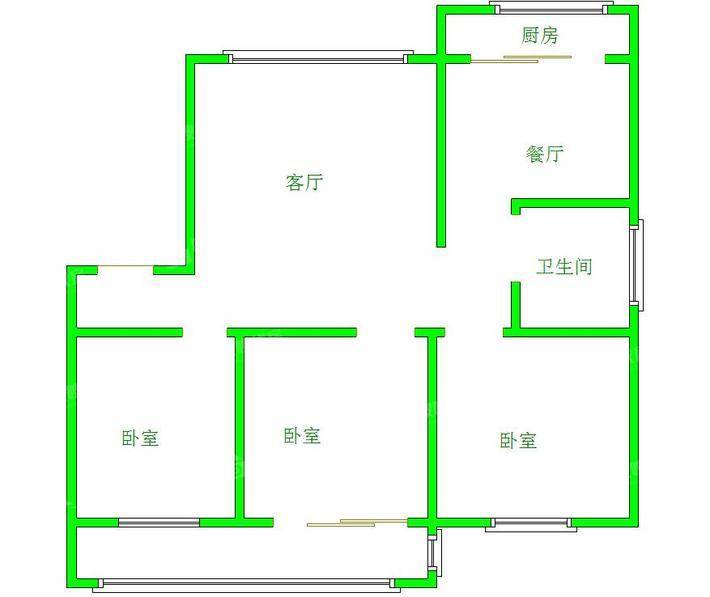 欣欣家园3室2厅1卫114㎡