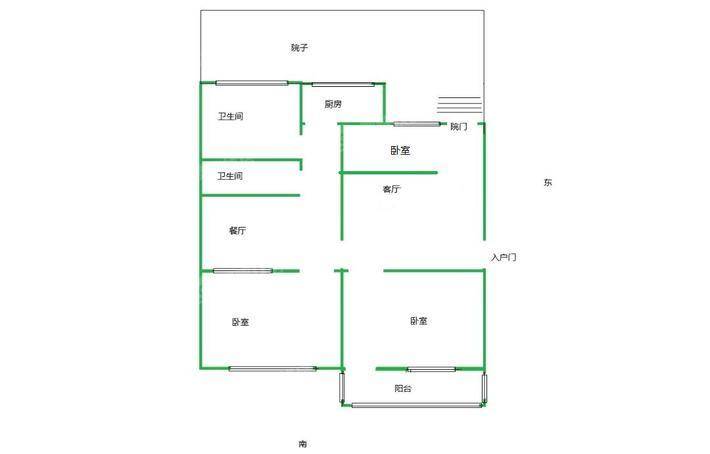 沧州银行宿舍（水月寺）3室2厅2卫106㎡