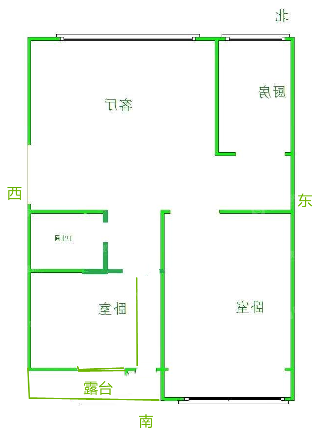 万泰家园2室2厅1卫87㎡
