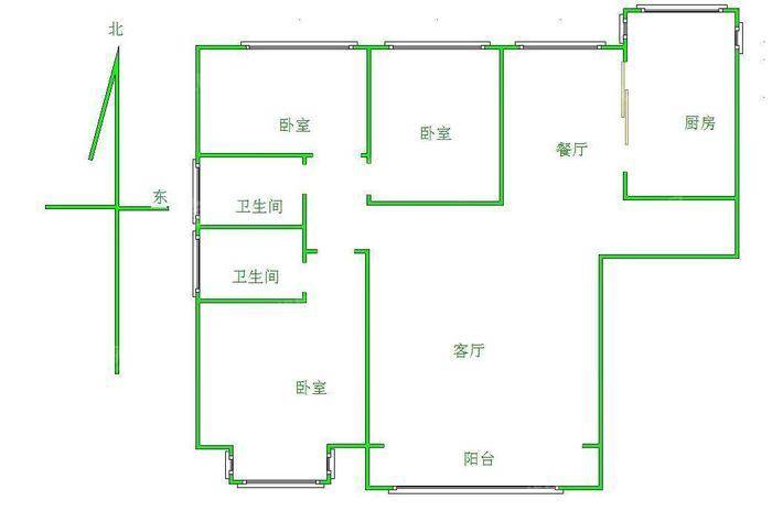 贻成御景国际3室2厅1卫138㎡