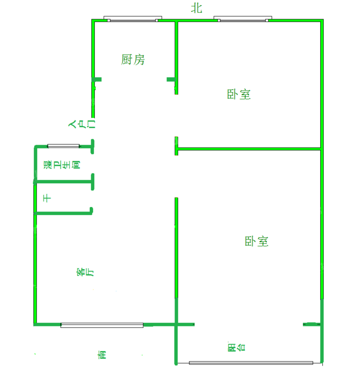 化机厂（菜市场）2室2厅1卫71㎡