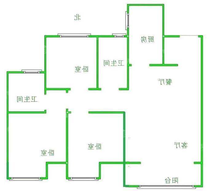 保利花园3室2厅2卫119㎡