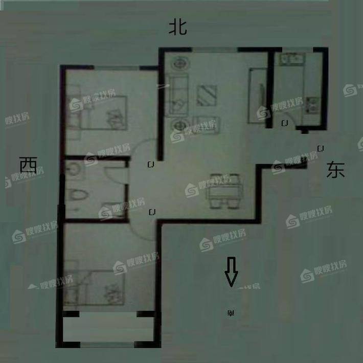 一世界回迁1-152室2厅1卫99㎡