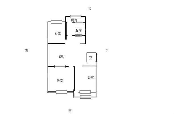朝阳一区3室2厅1卫97㎡